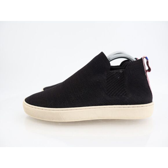 Rothy's Womens The Chelsea Boot Size 8 Pull On Casual Sneaker Knit Black Stretch - Picture 4 of 11